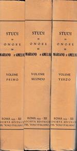 Studi in onore di Mariano D'Amelio. Volumi I-II-II