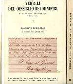 Verbali del Consiglio dei Ministri luglio1943-maggio1948 Governo Badoglio