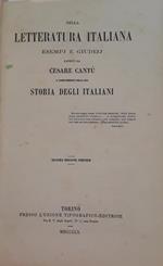Letteratura italiana esempj e giudizj