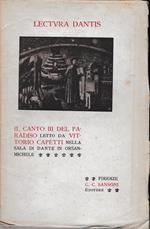 Lectura Dantis. Il canto III del paradiso letto da V. Capetti nella sala di Dante in Orsanmichele