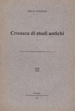 Cronaca di studi antichi