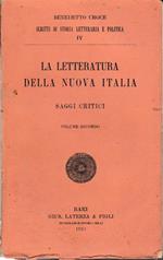 letteratura della nuova Italia. Saggi critici. Volume secondo