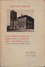 Lectura Dantis. Il canto III dell'inferno letto da A. Chiappelli nella 