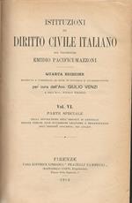 Istituzioni di diritto civile italiano. Vol VI