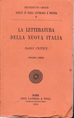 letteratura della nuova Italia. Saggi critici. Volume terzo