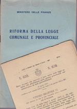 Riforma della legge comunale e provinciale