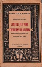 analisi dell'uomo e l'intuizione della natura. Dal Rinascimento al secolo XVIII