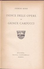 Indice delle opere di Giosue Carducci