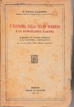 economia nello Stato moderno e la ricostruzione fascista