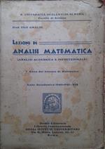 Lezioni di Analisi Matematica (Analisi Algebrica e Infinitesimale)