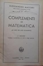 Complementi di matematica ad uso dei licei scientifici