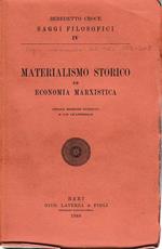 Materialismo storico ed economia marxistica