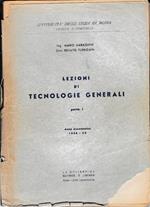 Lezioni di tecnologie generali Parte I^