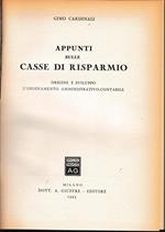 Appunti sulle casse di risparmio. Origine e sviluppo - L'ordinamento amministrativo-contabile