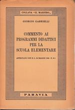 Commento ai programmi didattici per la scuola elementare