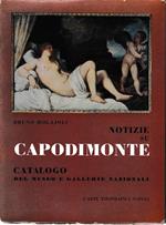 Notizie su Capodimonte. Catalogo del museo e gallerie nazionali