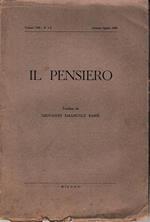 pensiero. Vol. VIII n 1-2 Gen.-Ago. 1963