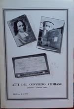 Atti del convegno vichiano (Salerno - Vatolla 1968). Clio n. 3-4 1968