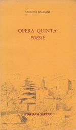 Opera quinta: Poesie