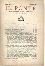 Il Ponte rivista mensile di politica e letteratura. Febbraio 1956