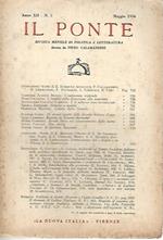 Il Ponte rivista mensile di politica e letteratura. Maggio 1956