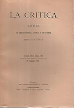 La critica rivista di letteratura,storia e filosofia. Anno XLI fasc. III