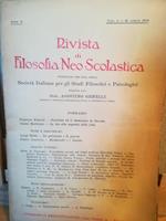 Rivista di filosofia neo-scolastica. Anno X. 30 aprile 1918. Direttore: Agostino Gemelli