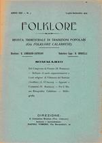 Folklore. Rivista trimestrale di tradizioni popolari. Anno XIII n. 3 Lugl. - Sett. 1929