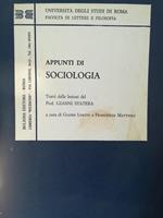 Appunti di sociologia. Tratti dalle lezioni del Prof. Gianni Statera