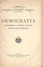 Demografia. Antropometria-Statistica sanitaria- Dinamica delle popolazioni