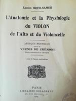 L' Anatomie etr la Physiologie du VIOLON de l'Alto et du Violoncelle. Nernis de Cremon