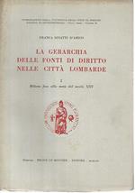 La gerarchia delle fonti di diritto nelle città lombarde. 1 Milano fino alla metà del secolo XIII