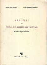 Appunti di storia e di diritto dei trattati ad uso degli studenti