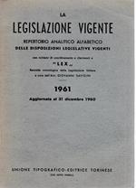 La legislazione vigente