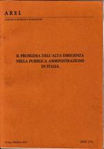 Il problema dell'alta dirigenza nella pubblica amministrazione in Italia