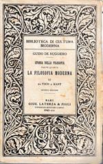 Storia della filosofia, parte IV° la filosofia moderna vol. III° da Vico a Kant