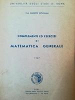 Complementi ed esercizi di matematica generale