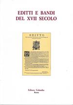 Editti e bandi del XVII secolo. Dal 