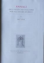 Annali dell'Istituto Italiano per gli Studi Storici,vol. I: 1967 - 1968