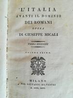 L' Italia avanti il dominio dei romani. I