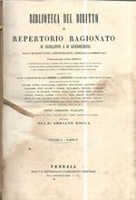 Biblioteca del diritto o repertorio ragionato di legislazione e di giurisprudenza. Vol II parte II