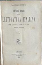 Cmpendio storico della Letteratura Italianaper le Scuole Secondarie di grado superiore