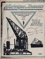La Tecnique des Travaux. Revue mensuelle des Procédés de Construction modernes, 7° anno, n. 5, Mai 1931