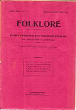 Folklore. Rivista trimestrale di tradizioni popolari. Anno XVII - N. 4 Ott. - Dic. 1932