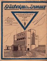 La Tecnique des Travaux. Revue mensuelle des Procédés de Construction modernes, 8° anno, n. 1, Janvier 1932