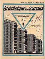 La Tecnique des Travaux. Revue mensuelle des Procédés de Construction modernes, 11° anno, n. 3, Mars 1935