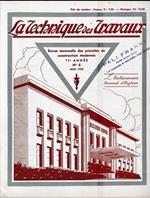 La Tecnique des Travaux. Revue mensuelle des Procédés de Construction modernes, 11° anno, n. 6, Juin 1935