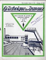 La Tecnique des Travaux. Revue mensuelle des Procédés de Construction modernes, 11° anno, n. 8, Aout 1935