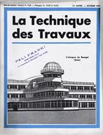La Tecnique des Travaux. Revue mensuelle des Procédés de Construction modernes, 13° anno, n. 10, Octobre 1937