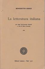 La letteratura italiana, 2° vol